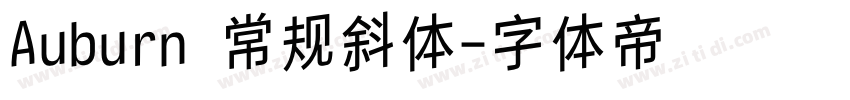 Auburn 常规斜体字体转换